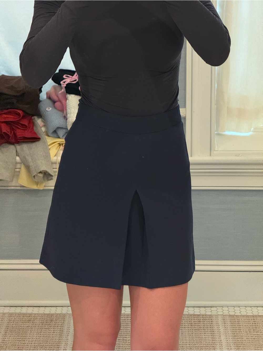 Theory Navy Blue Mini Skirt